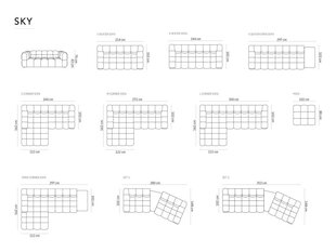 Pehme nurgadiivan Cosmopolitan Design Sky 4, sinine price and information | Corner sofas and corner sofa beds | hansapost.ee