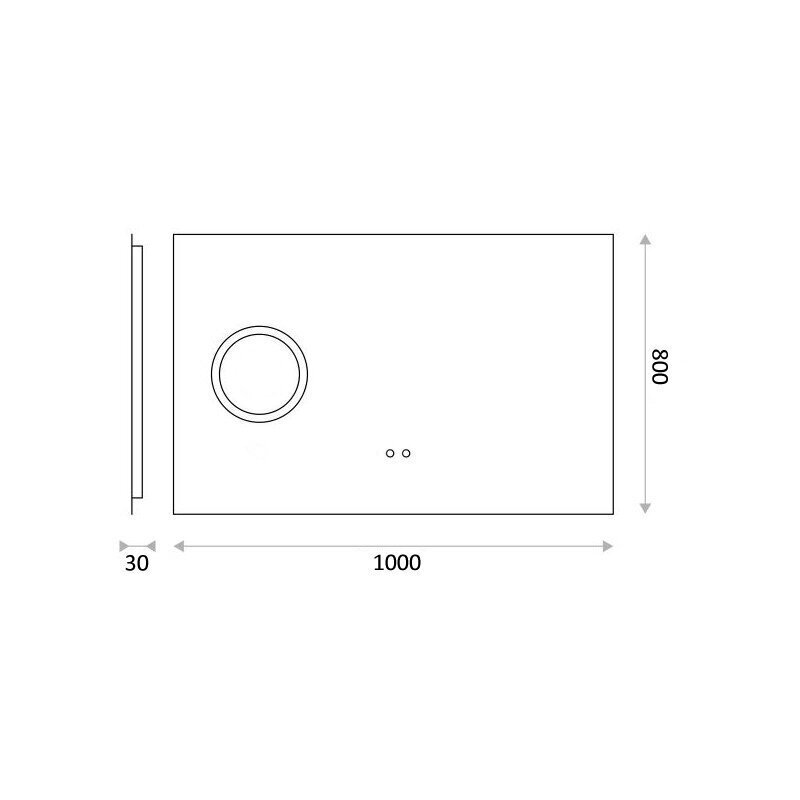 LED-valgustusega peegel LYFCO 206-6-32-1, 100x80 цена и информация | Peeglid vannituppa | hansapost.ee