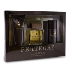 Komplekt Saphir Pertegaz Classique EDP meestele: Lõhnavesi 100 ml + dušigeel 230 ml + palldeodorant 150 ml price and information | Parfüümid meestele | hansapost.ee