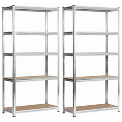 2-riiuline komplekt Akord, 80x40x180 cm, hõbedane/pruun price and information | Shelves | hansapost.ee