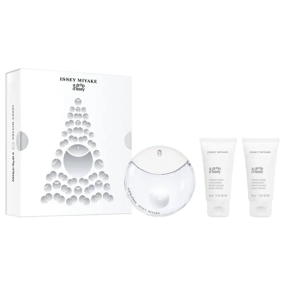 Kosmeetikakomplekt Issey Miyake A Drop D'Issey naistele: Lõhnavesi EDP, 50 ml + kätekreem, 2 x 50 ml hind ja info | Parfüümid naistele | hansapost.ee