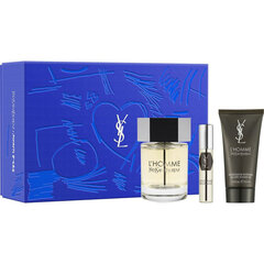 Komplekt Yves Saint Laurent L´Homme meestele: Tualettvesi EDT, 100 ml + 10 ml + dušigeel, 50 ml цена и информация | Yves Saint Laurent Духи | hansapost.ee