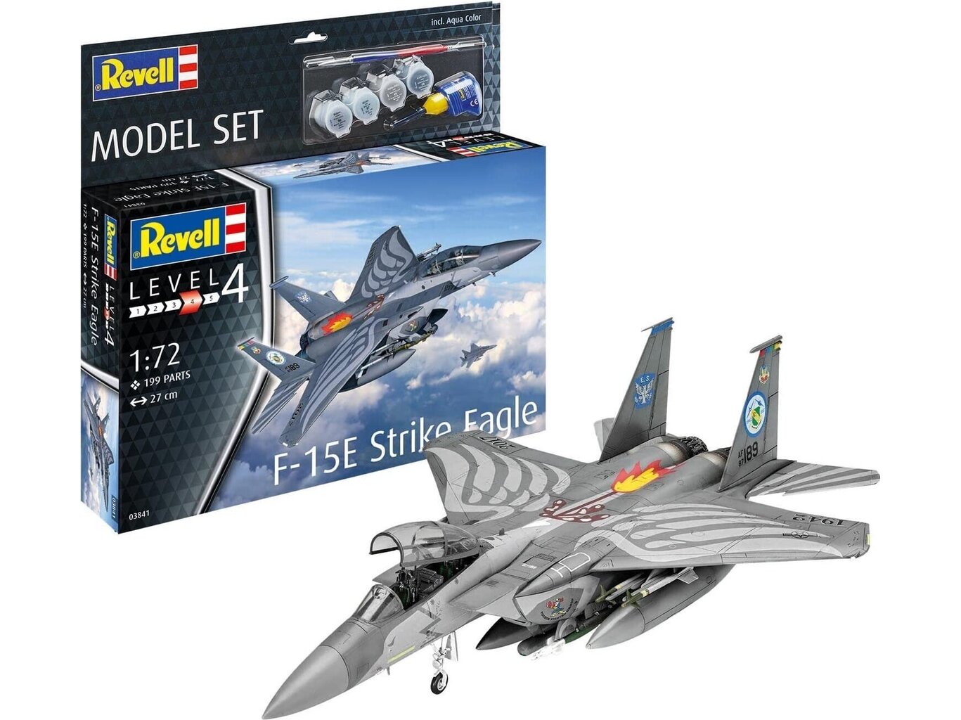 Revell - F-15E Strike Eagle mudeli komplekt, 1/72, 63841 цена и информация | Klotsid ja konstruktorid | hansapost.ee