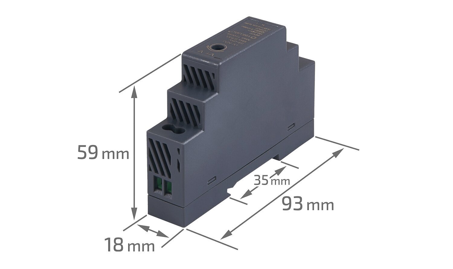 Yingjiao YSD15S 5V 12W 2,4A DIN-rööpa toiteallikas IP20 hind ja info | Toiteallikad ja toiteplokid | hansapost.ee