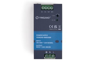 Yingjiao YSDN240 48V 240W 5A DIN-rööpa toiteallikas IP20 price and information | Toiteallikad ja toiteplokid | hansapost.ee