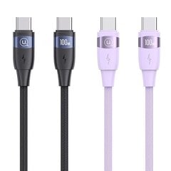 Usams Kabel U85 USB-C na USB-C 100W 1.2m PD Fast Charging fioletowy|purple SJ632USB03 (US-SJ632) price and information | Mobiiltelefonide kaablid | hansapost.ee