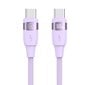 Usams Kabel U85 USB-C na USB-C 100W 1.2m PD Fast Charging fioletowy|purple SJ632USB03 (US-SJ632) цена и информация | Mobiiltelefonide kaablid | hansapost.ee