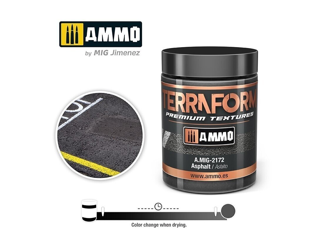 AMMO MIG - TERRAFORM Asphalt, 100ml, 2172 цена и информация | Kunstitarbed, voolimise tarvikud | hansapost.ee