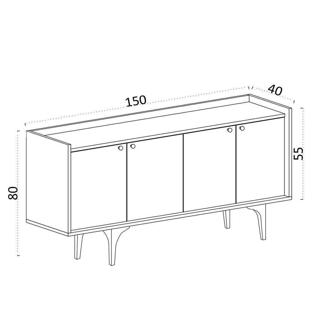 Dresser Navi Travertiin, beež hind ja info | Kummutid | hansapost.ee