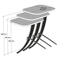 3-osaline kohvilauakomplekt Asir Pion, pruun/must price and information | Coffee tables | hansapost.ee