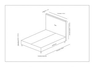 Voodi Asir Sonata, 120x200 cm, hall hind ja info | Voodid | hansapost.ee