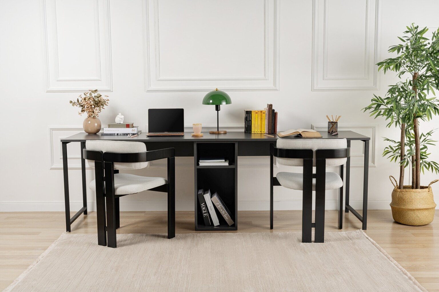 Kirjutuslaud Twin Study Desk, hall цена и информация | Arvutilauad, kirjutuslauad | hansapost.ee