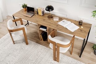 Kirjutuslaud Twin Study Desk, pruun цена и информация | Компьютерные, письменные столы | hansapost.ee