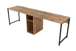 Kirjutuslaud Twin Study Desk, pruun цена и информация | Компьютерные, письменные столы | hansapost.ee