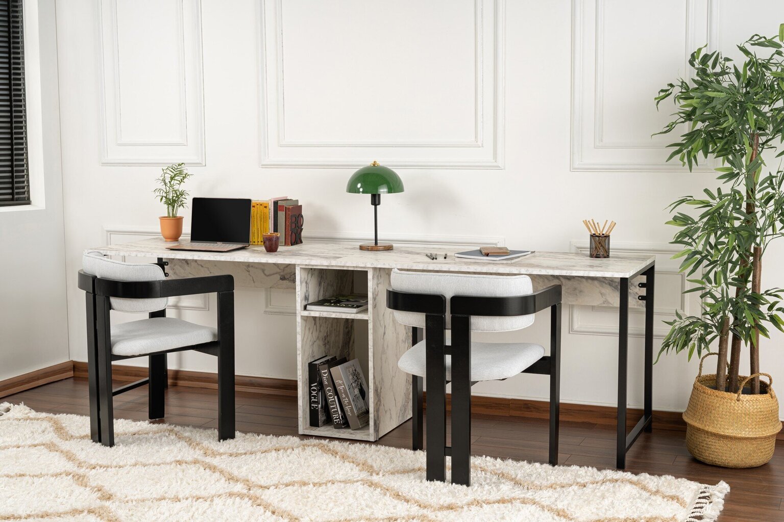 Kirjutuslaud Twin Study Desk, hall цена и информация | Arvutilauad, kirjutuslauad | hansapost.ee