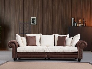 Diivan Asir Fresno 3, pruun/valge price and information | Sofa beds and sofas | hansapost.ee