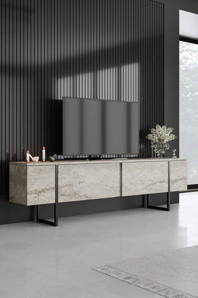 Telerilaud Luxe Travertine, beež hind ja info | Televiisori alused | hansapost.ee