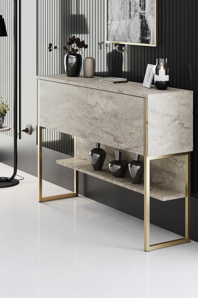 Konsool Luxe Travertine, kuldne цена и информация | Konsoollauad | hansapost.ee