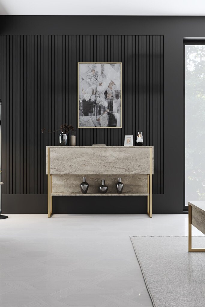 Konsool Luxe Travertine, kuldne цена и информация | Konsoollauad | hansapost.ee