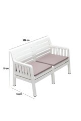 Välipink Asir Lara Ikili Koltuk, valge price and information | Garden benches | hansapost.ee