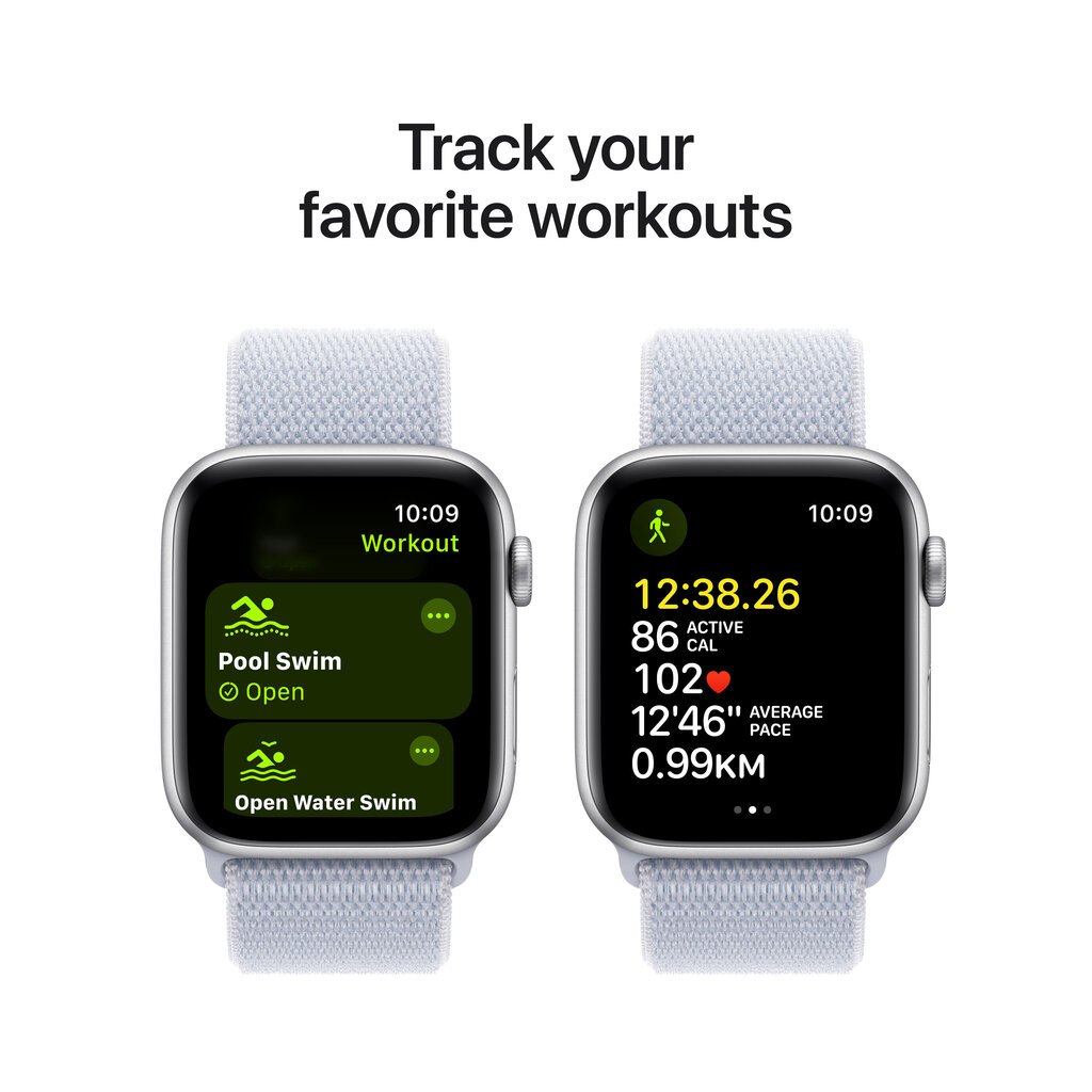 Apple Watch SE GPS + Cellular 40mm Silver Aluminium Case with Blue Cloud Sport Loop MXGE3ET/A hind ja info | Nutikellad, laste nutikellad | hansapost.ee