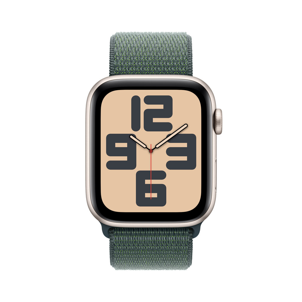 Apple Watch SE GPS + Cellular 40mm Starlight Aluminium Case with Lake Green Sport Loop MXGH3ET/A цена и информация | Nutikellad, laste nutikellad | hansapost.ee