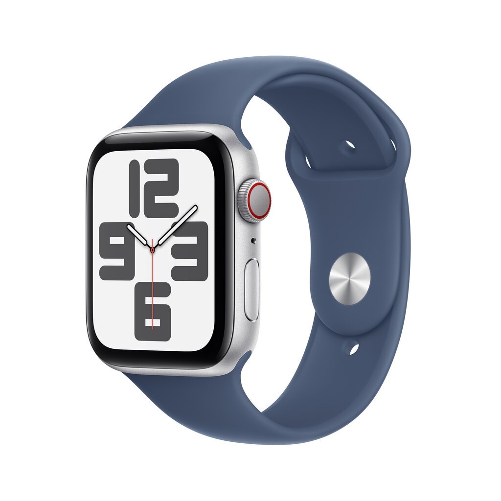 Apple Watch SE GPS + Cellular 44mm Silver Aluminium Case with Denim Sport Band - S/M MXGP3ET/A цена и информация | Nutikellad, laste nutikellad | hansapost.ee