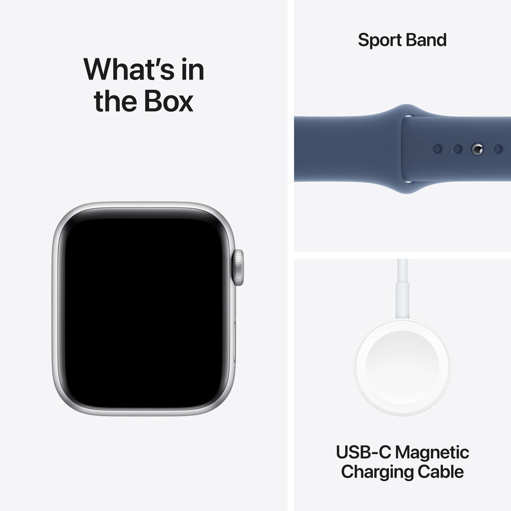 Apple Watch SE GPS + Cellular 44mm Silver Aluminium Case with Denim Sport Band - S/M MXGP3ET/A цена и информация | Nutikellad, laste nutikellad | hansapost.ee