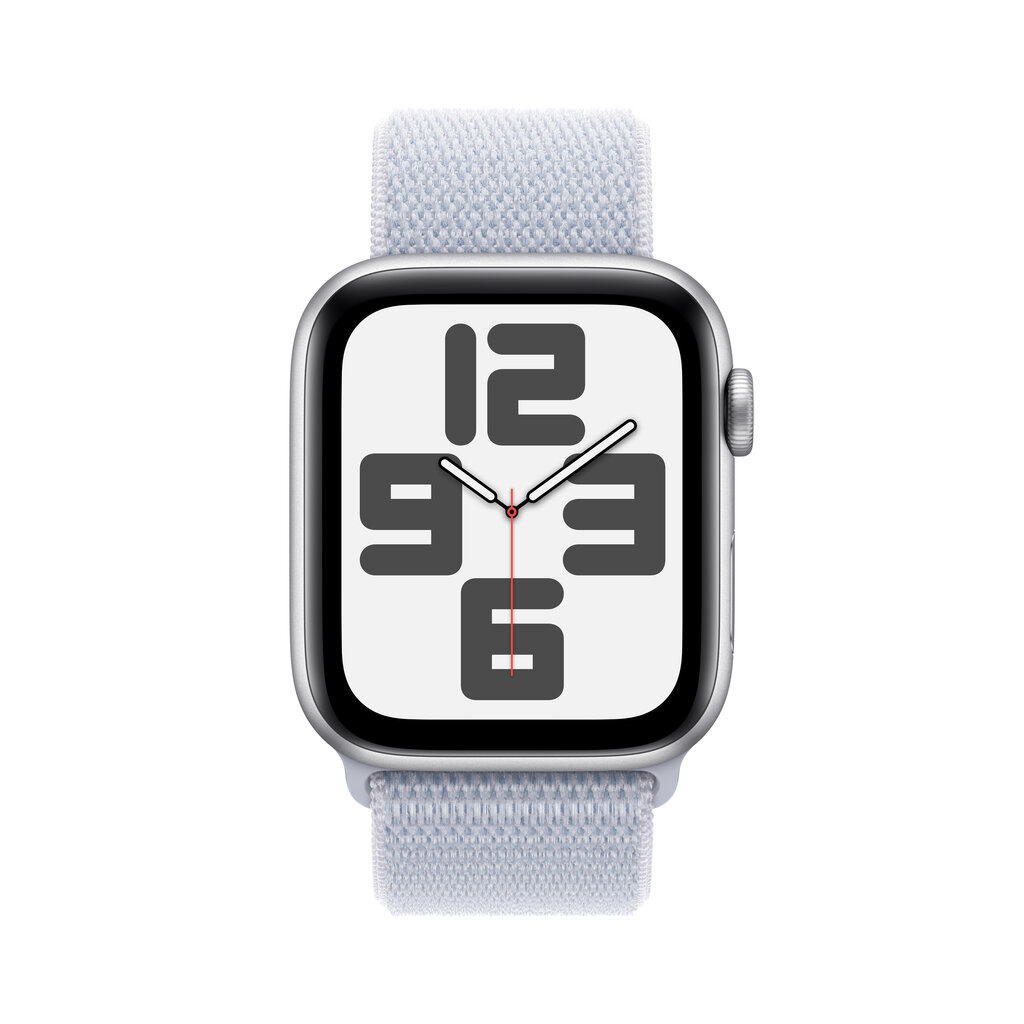 Apple Watch SE GPS 44mm Silver Aluminium Case with Blue Cloud Sport Loop MXET3ET/A цена и информация | Nutikellad, laste nutikellad | hansapost.ee