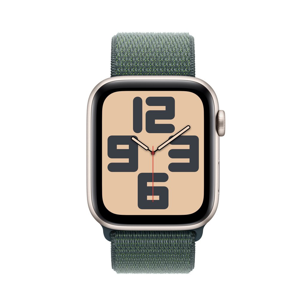 Apple Watch SE GPS 44mm Starlight Aluminium Case with Lake Green Sport Loop MXEW3ET/A hind ja info | Nutikellad, laste nutikellad | hansapost.ee