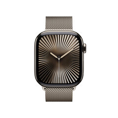 Apple Watch Series 10 GPS + Cellular 42mm Natural Titanium Case with Natural Milanese Loop MWXF3ET/A цена и информация | Смарт-часы (smartwatch) | hansapost.ee