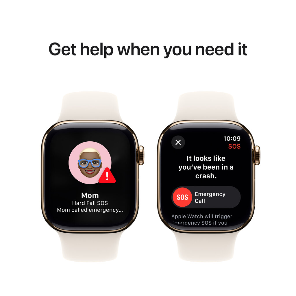 Apple Watch Series 10 GPS + Cellular 42mm Gold Titanium Case with Starlight Sport Band - S/M MX063ET/A цена и информация | Nutikellad, laste nutikellad | hansapost.ee