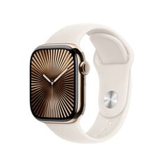 Apple Watch Series 10 GPS + Cellular 42mm Gold Titanium Case with Starlight Sport Band - S/M MX063ET/A hind ja info | Nutikellad, laste nutikellad | hansapost.ee