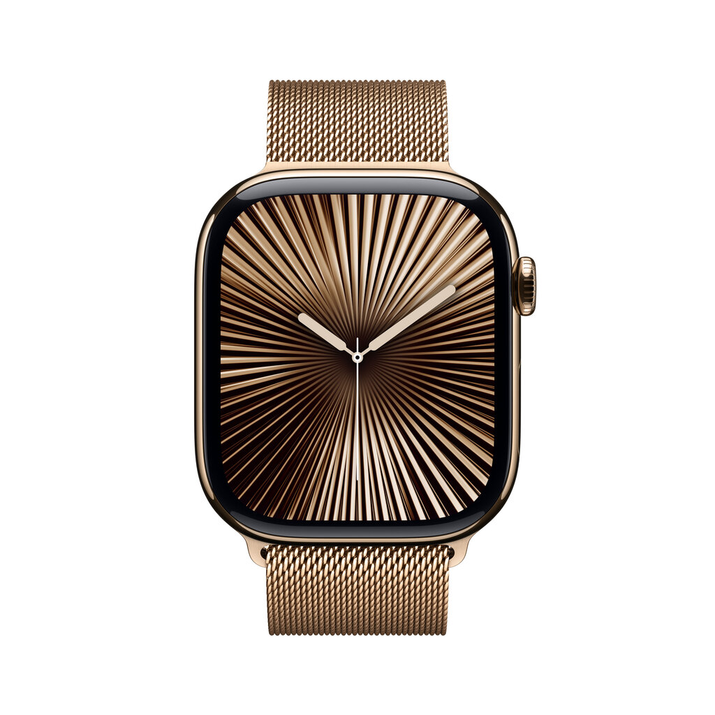 Apple Watch Series 10 GPS + Cellular 46mm Gold Titanium Case with Gold Milanese Loop - M/L MX003ET/A цена и информация | Nutikellad, laste nutikellad | hansapost.ee