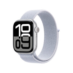 Apple Watch Series 10 GPS + Cellular 42mm Silver Aluminium Case with Blue Cloud Sport Loop MWX53ET/A цена и информация | Смарт-часы (smartwatch) | hansapost.ee