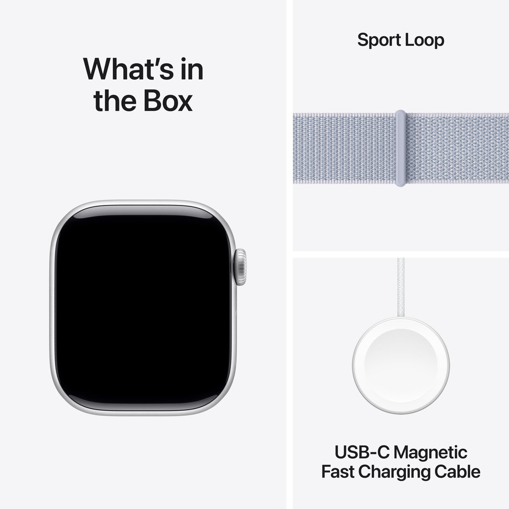 Apple Watch Series 10 GPS + Cellular 42mm Silver Aluminium Case with Blue Cloud Sport Loop MWX53ET/A hind ja info | Nutikellad, laste nutikellad | hansapost.ee