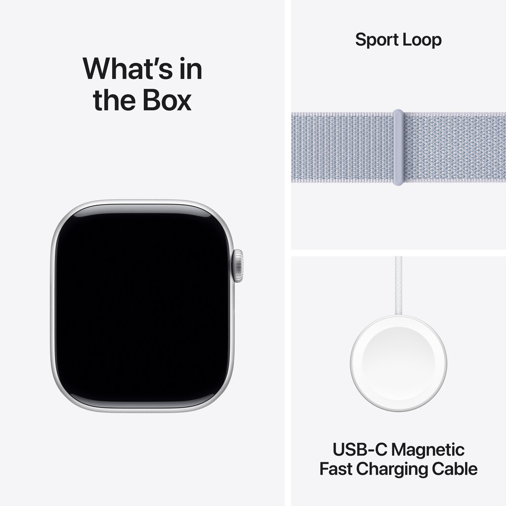 Apple Watch Series 10 GPS + Cellular 46mm Silver Aluminium Case with Blue Cloud Sport Loop MWY23ET/A hind ja info | Nutikellad, laste nutikellad | hansapost.ee