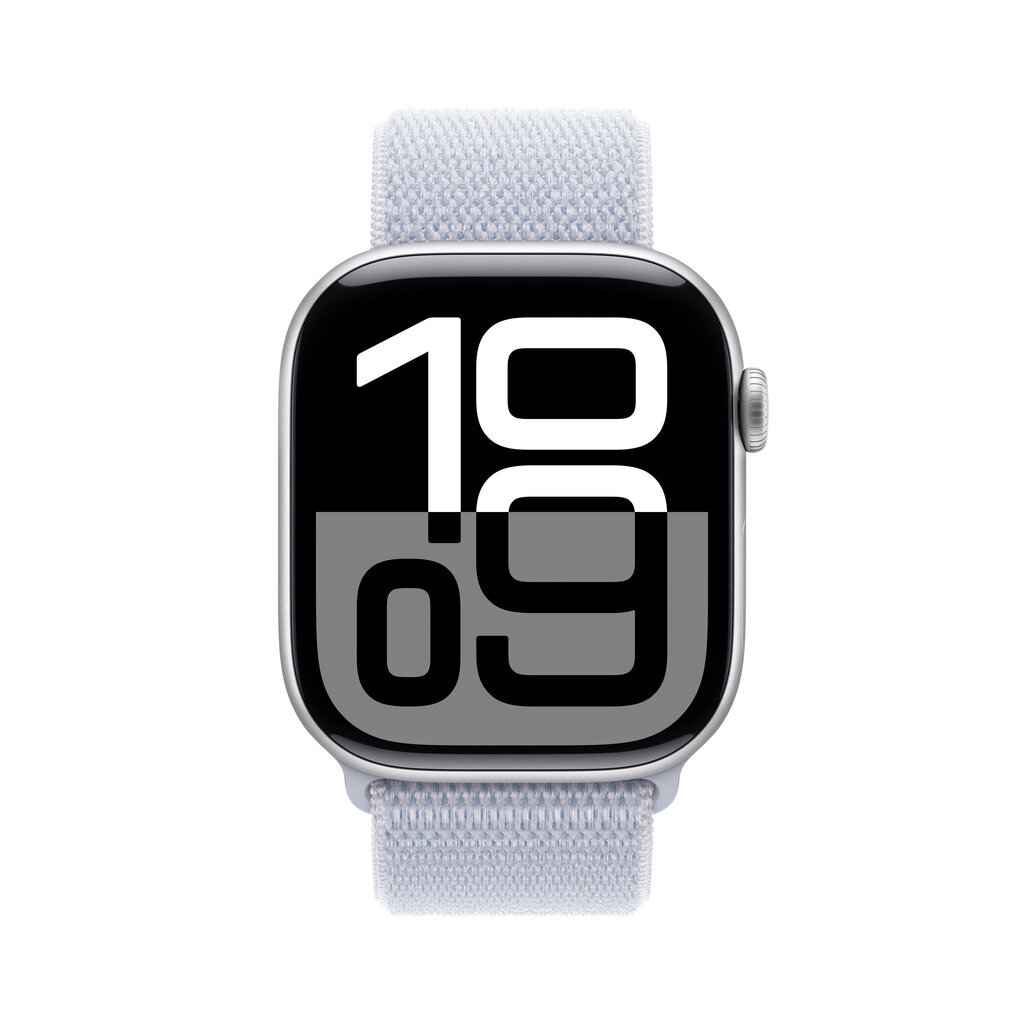 Apple Watch Series 10 GPS 46mm Silver Aluminium Case with Blue Cloud Sport Loop MWWN3ET/A цена и информация | Nutikellad, laste nutikellad | hansapost.ee