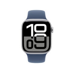 Apple Watch Series 10 GPS 42mm Silver Aluminium Case with Denim Sport Band - S/M MWWA3ET/A price and information | Nutikellad, laste nutikellad | hansapost.ee