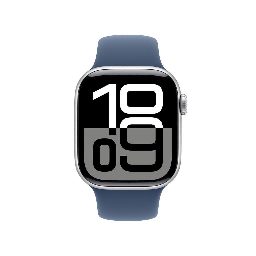 Apple Watch Series 10 GPS 42mm Silver Aluminium Case with Denim Sport Band - S/M MWWA3ET/A цена и информация | Nutikellad, laste nutikellad | hansapost.ee