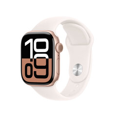 Apple Watch Series 10 GPS + Cellular 42мм Rose Gold Aluminium Case with Light Blush Sport Band - S/M MWX93ET/A цена и информация | Смарт-часы (smartwatch) | hansapost.ee