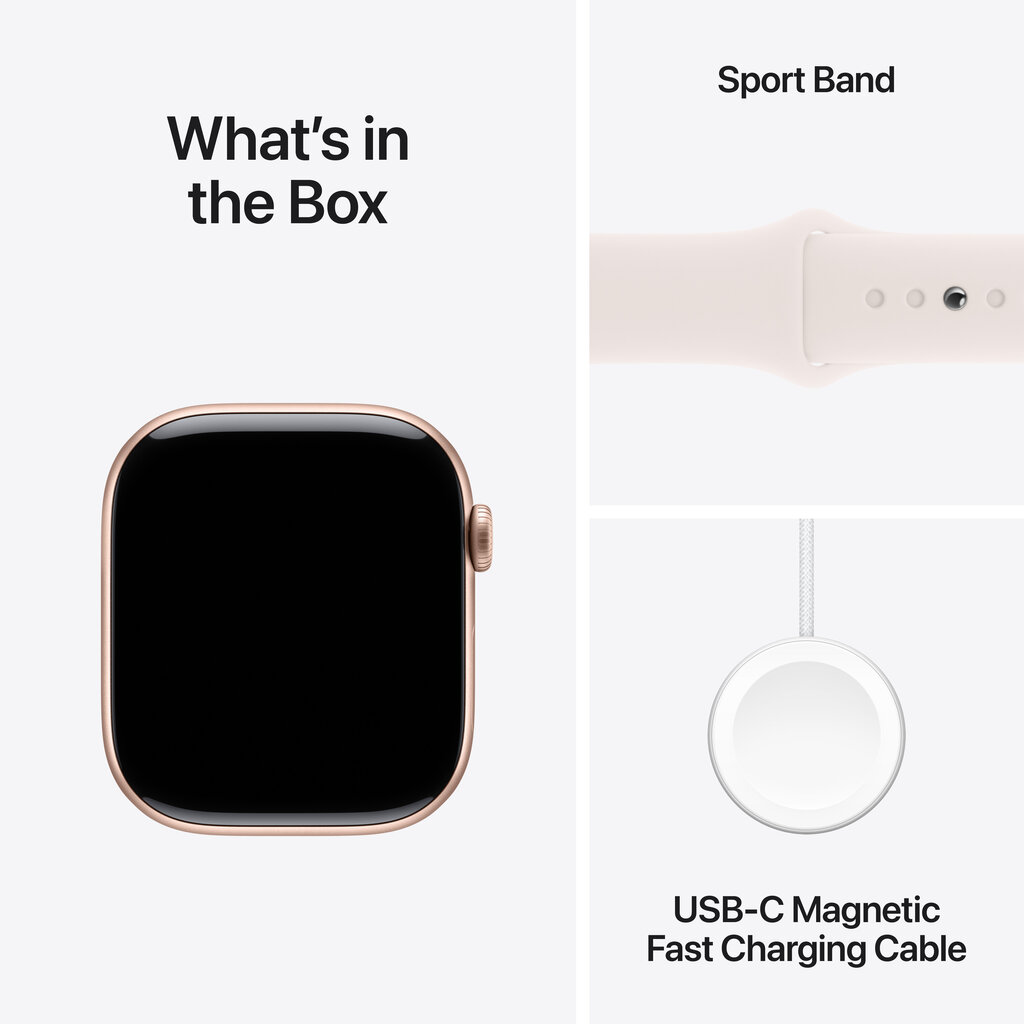 Apple Watch Series 10 GPS 46mm Rose Gold Aluminium Case with Light Blush Sport Band - S/M MWWT3ET/A hind ja info | Nutikellad, laste nutikellad | hansapost.ee