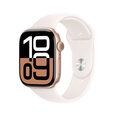 Apple Watch Series 10 GPS 46mm Rose Gold Aluminium Case with Light Blush Sport Band - S/M MWWT3ET/A