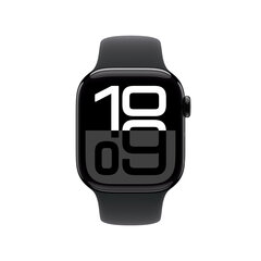 Apple Watch Series 10 GPS + Cellular 42mm Jet Black Aluminium Case with Black Sport Band - S/M MWX63ET/A цена и информация | Смарт-часы (smartwatch) | hansapost.ee