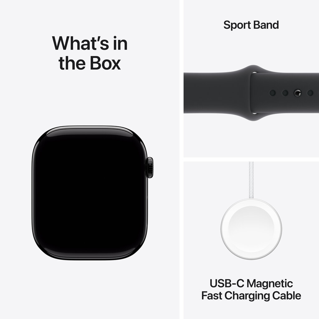 Apple Watch Series 10 GPS 46mm Jet Black Aluminium Case with Black Sport Band - S/M MWWP3ET/A цена и информация | Nutikellad, laste nutikellad | hansapost.ee