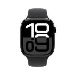 Apple Watch Series 10 GPS 46mm Jet Black Aluminium Case with Black Sport Band - S/M MWWP3ET/A цена и информация | Смарт-часы | hansapost.ee