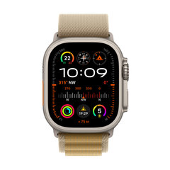 Apple Watch Ultra 2 GPS + Cellular 49mm Natural Titanium Case with Tan Alpine Loop - Small MX4E3EL/A цена и информация | Смарт-часы | hansapost.ee