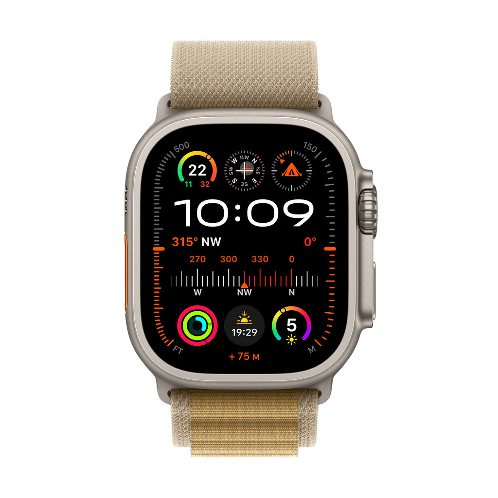 Apple Watch Ultra 2 GPS + Cellular 49mm Natural Titanium Case with Tan Alpine Loop - Small MX4E3EL/A цена и информация | Nutikellad, laste nutikellad | hansapost.ee