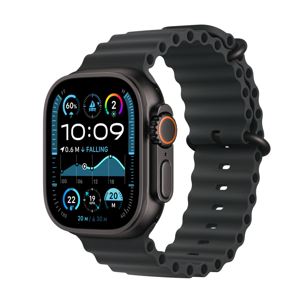 Apple Watch Ultra 2 GPS + Cellular 49mm Black Titanium Case with Black Ocean Band MX4P3EL/A цена и информация | Nutikellad, laste nutikellad | hansapost.ee