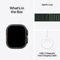 Apple Watch Ultra 2 GPS + Cellular 49mm Black Titanium Case with Dark Green Alpine Loop - Small MX4Q3EL/A hind ja info | Nutikellad, laste nutikellad | hansapost.ee